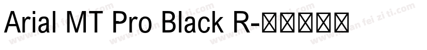 Arial MT Pro Black R字体转换